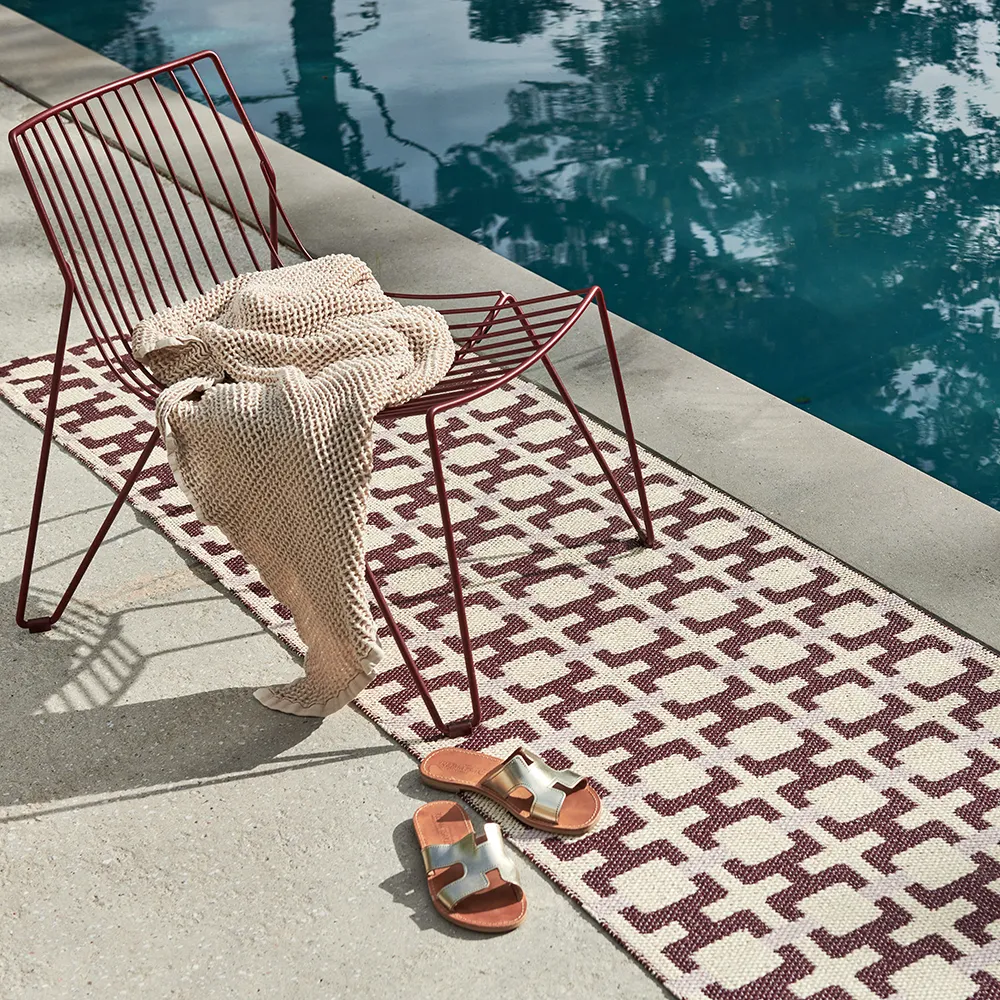 Tom matta Burgundy/Cream/Pale Rose 70 x 180 cm