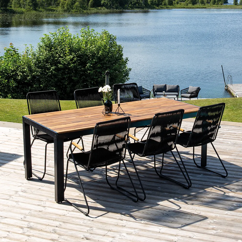 Bois Matstol Svart 2-pack