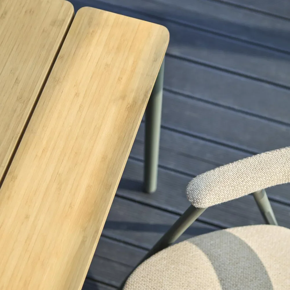 Nox Bistro matbord 70x125 cm Bambu/Nordic Green