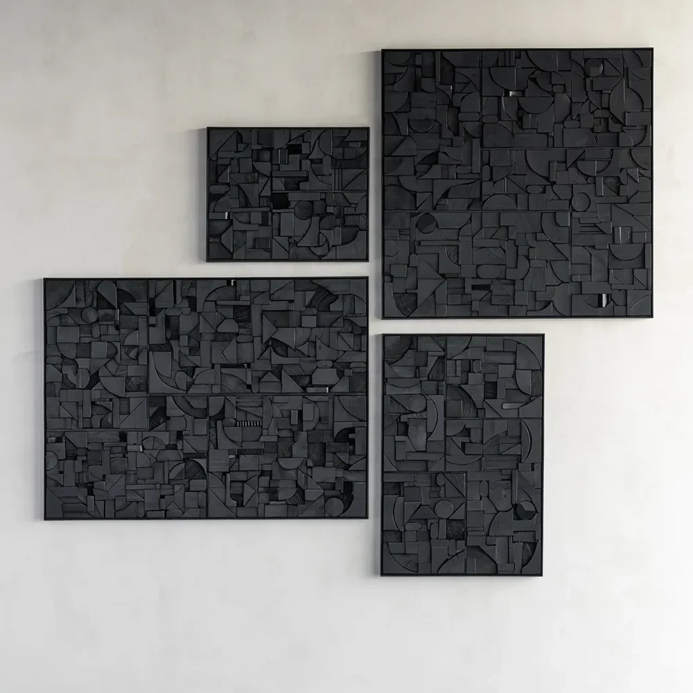 Bricks Väggdekor 90x60 cm Svart