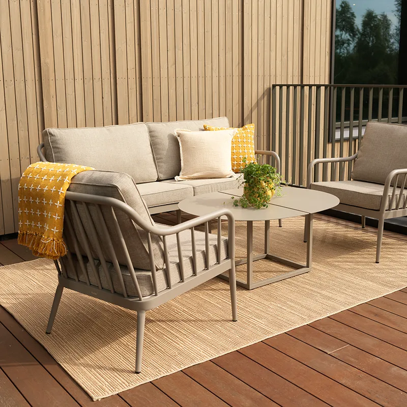 Coleville 3-sits soffa - Khaki/Burlap Beige