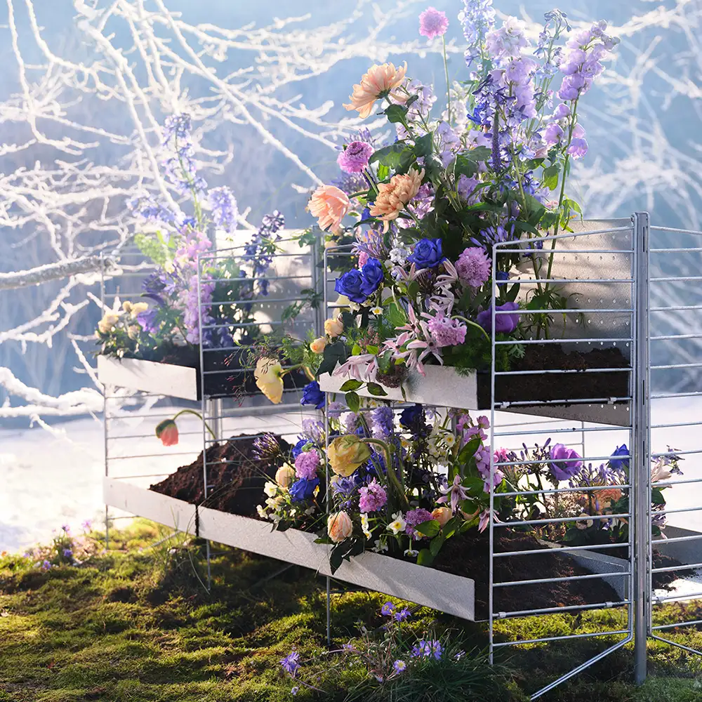 Fristående stolpe Galvaniserad