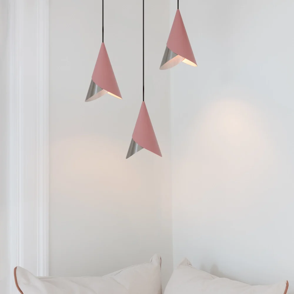 Cornet Lampskärm Nuance Rose/Steel