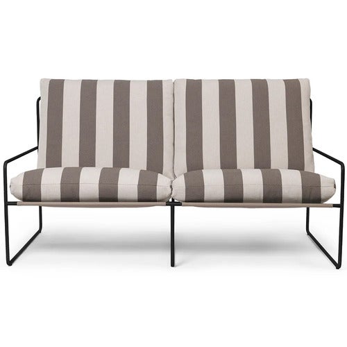 Desert 2-sits soffa Stripe Black/Chocolate