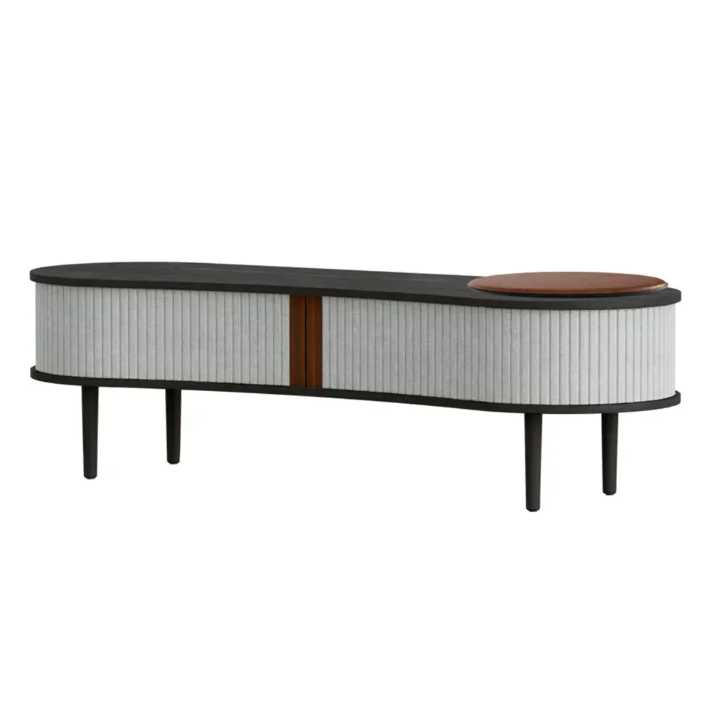 Audacious TV-bänk Svart Ek/Sterling