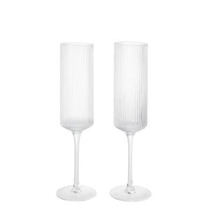 Ripple Champagne Glas 2-pack - Clear
