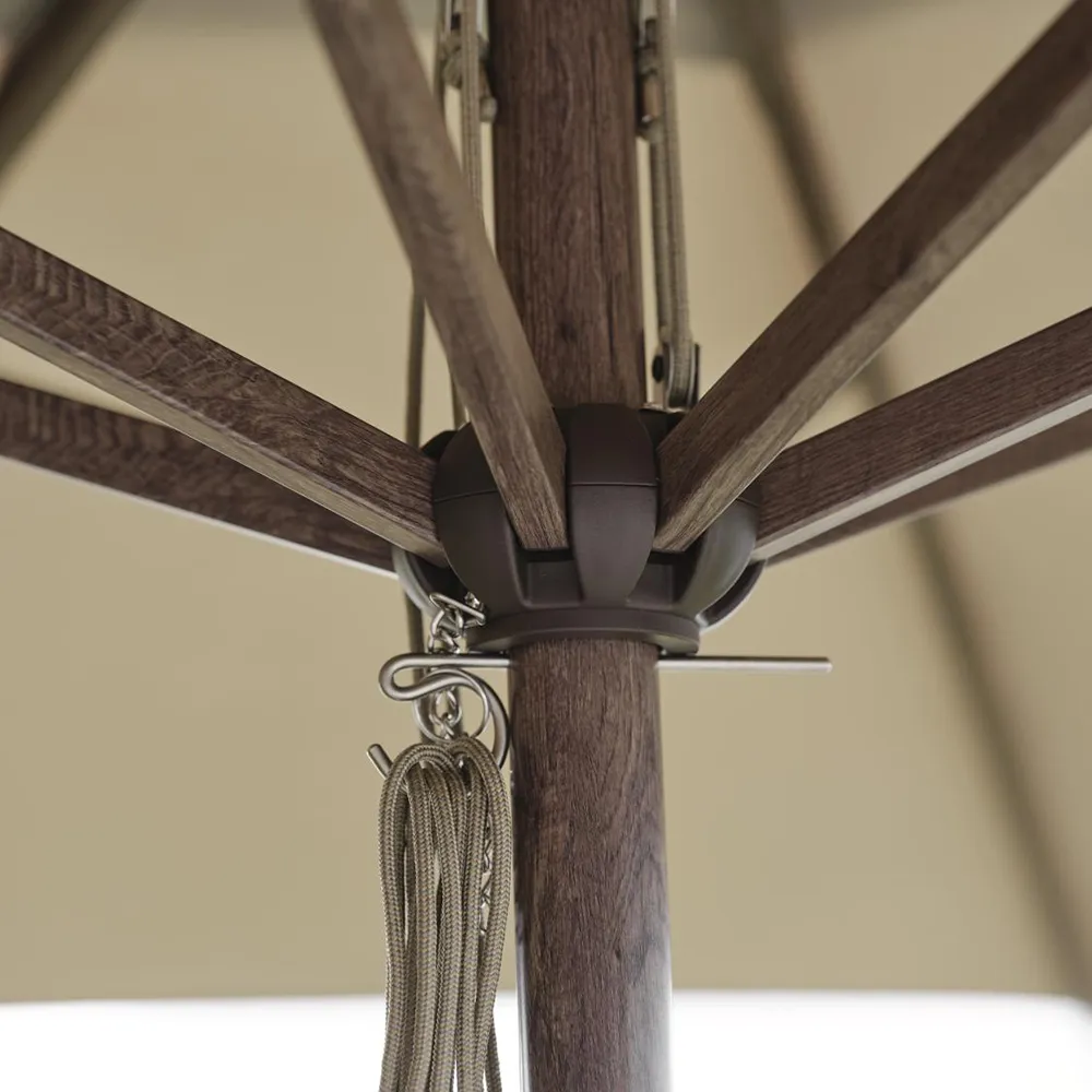 Paliano Parasoll Ø350cm brun/taupe