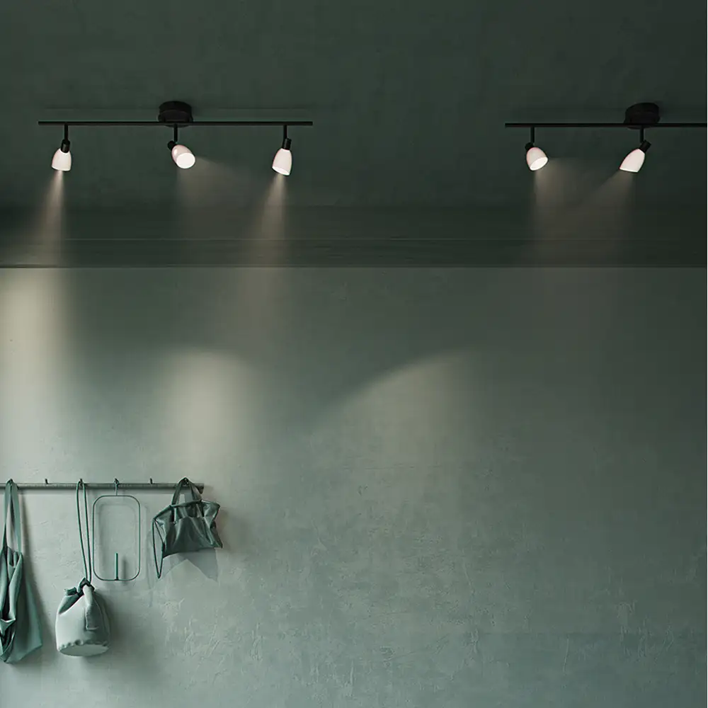 Cut spotlightskena svart G9