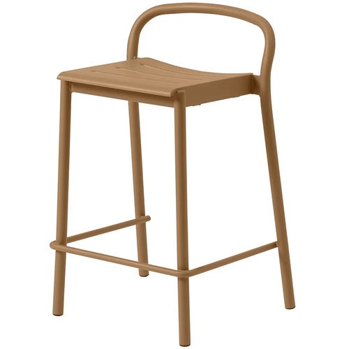 Linear Steel Låg Barstol Burnt Orange 