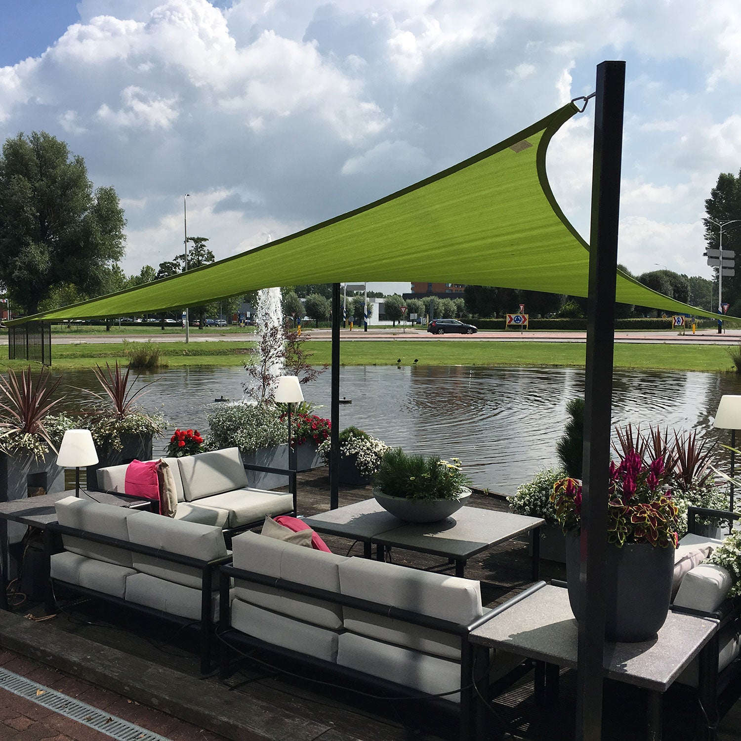 Coolfit solsegel triangulärt 500x500cm svart