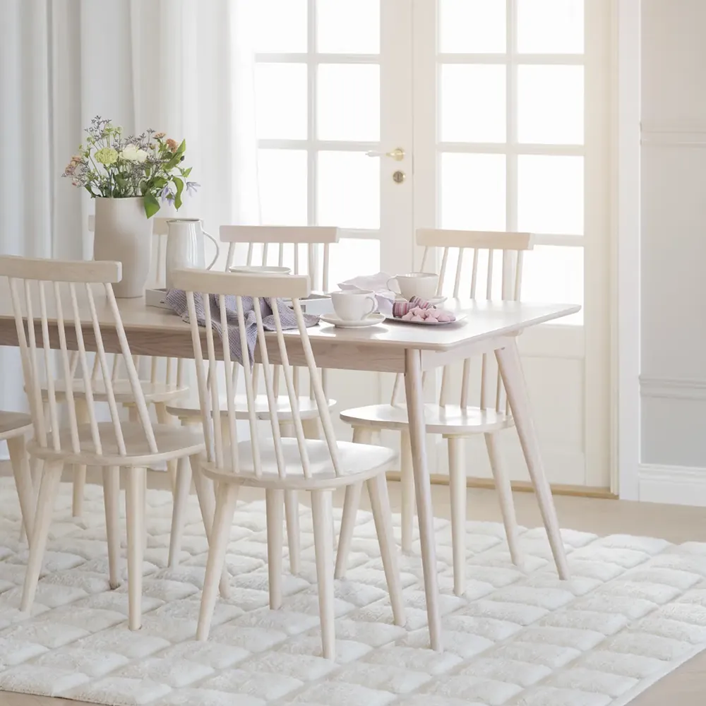 Yumi matbord 190x90 cm vitpigmenterad