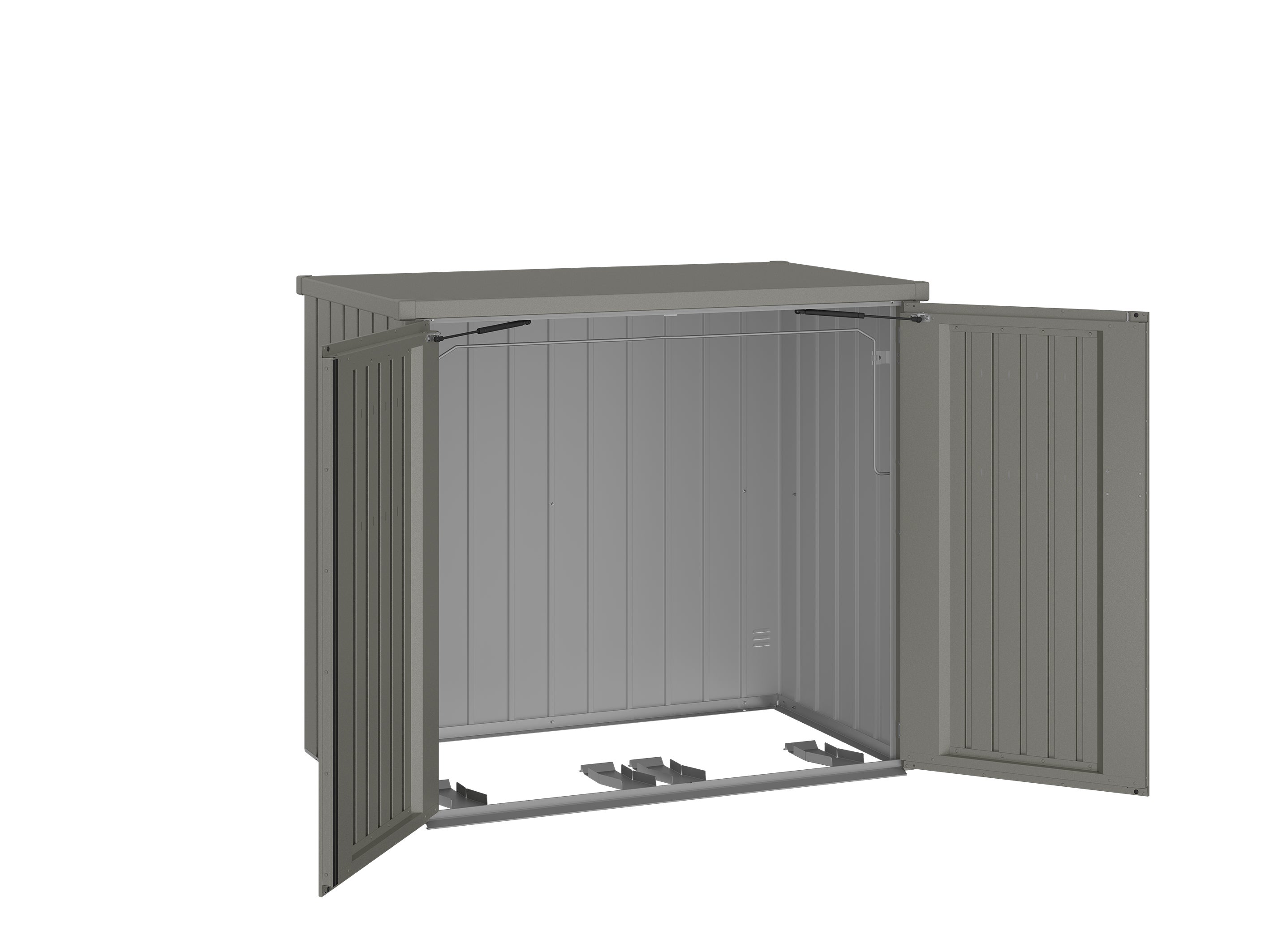 Wheelie bin box Alex Duo metallic quartz grey