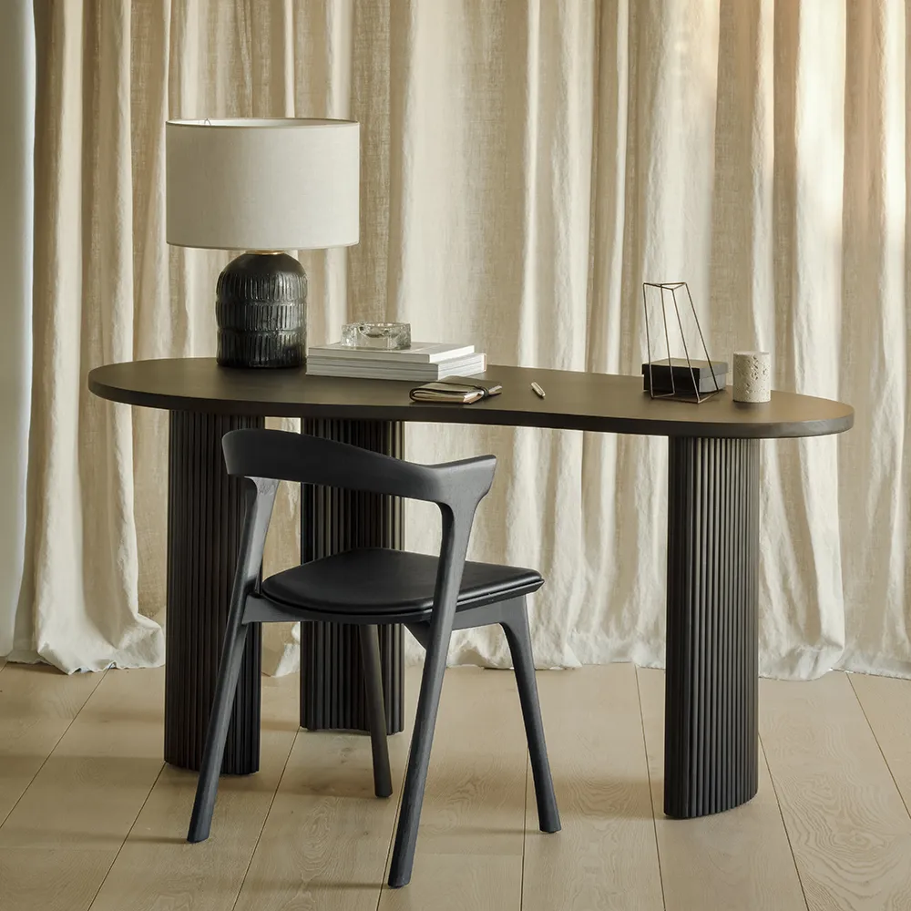 Bok Matstol Brun ek/Brown leather 