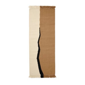 Soil Kelim Matta 70x180 cm - Dark Sand/Off-white