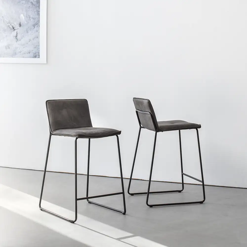 Elvis Barstol mörkgrå 2-pack