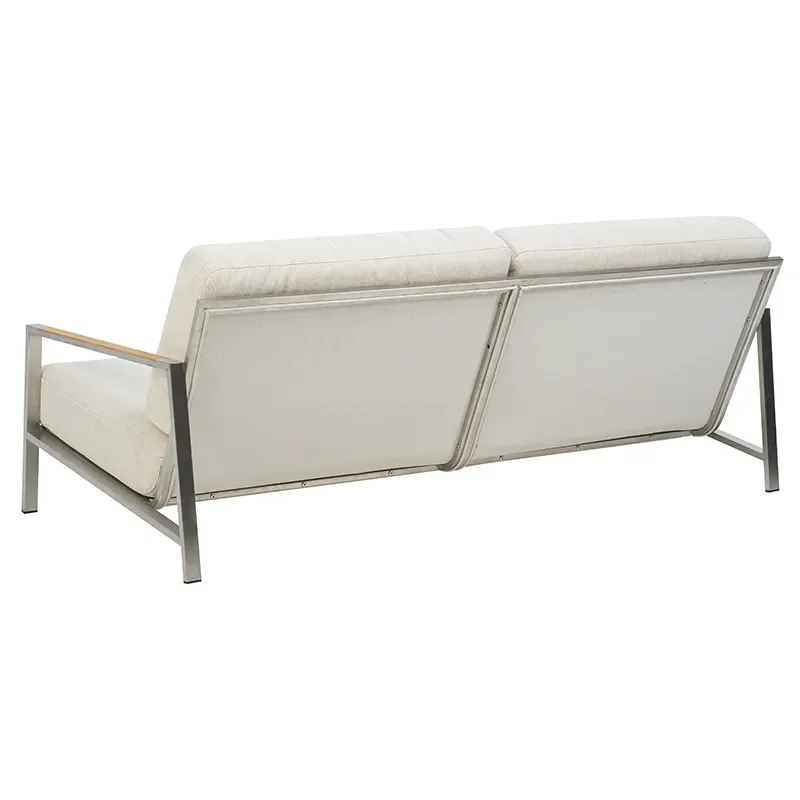 Naos 2,5-sits soffa  Stainless steel / Dot beige