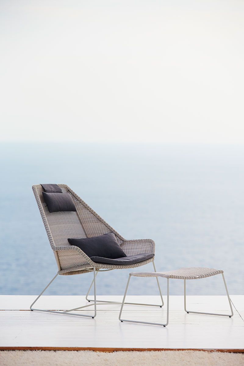 Breeze Fotpall Ljusgrå 