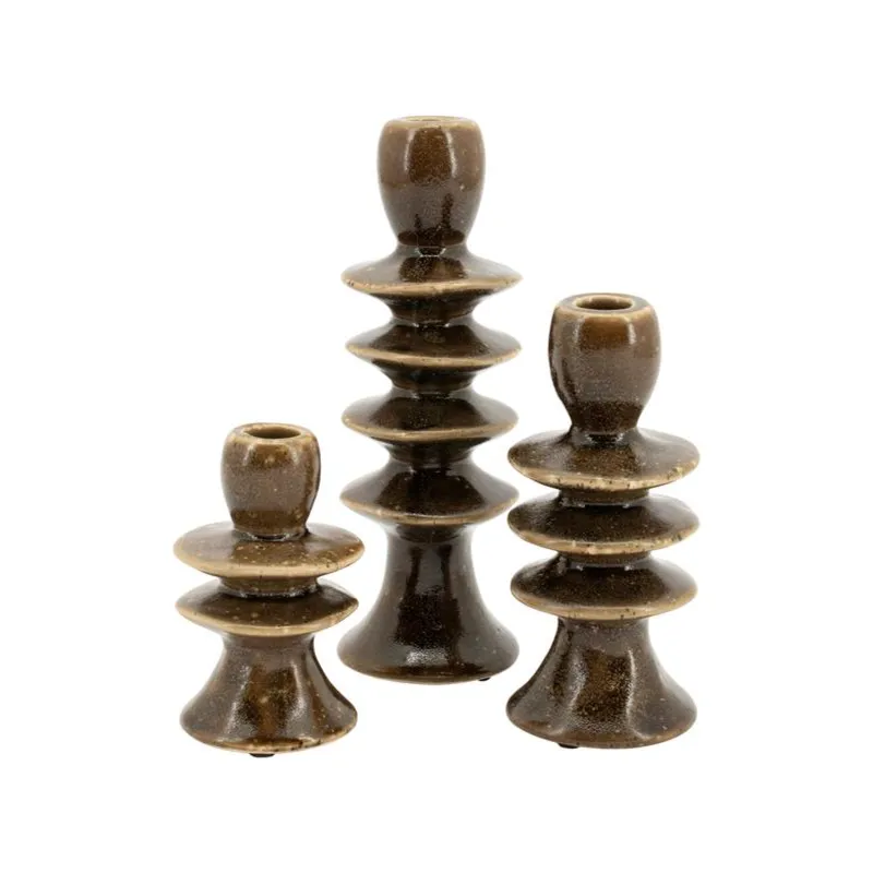 Cimba (set of 3) 7,5x11,8 cm Lergods Brun