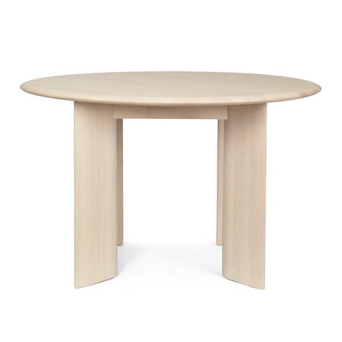 Bevel Matbord Ø117 cm - White Oiled Beech