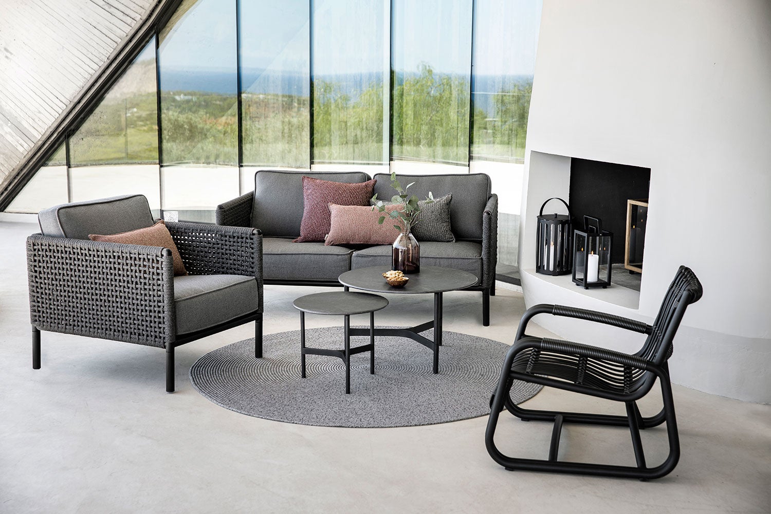 Encore 2-Sits Soffa Dark Grey/Lava Grey 