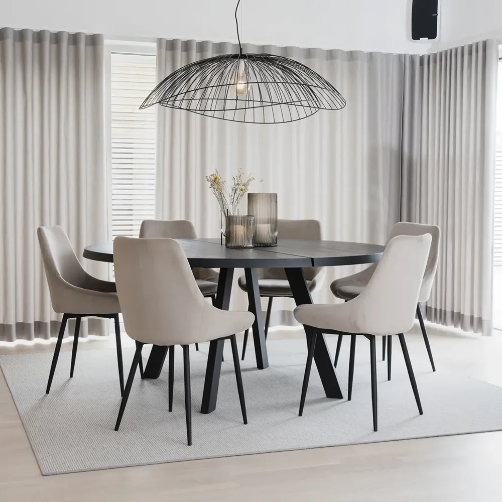 Sierra stol beige sammet