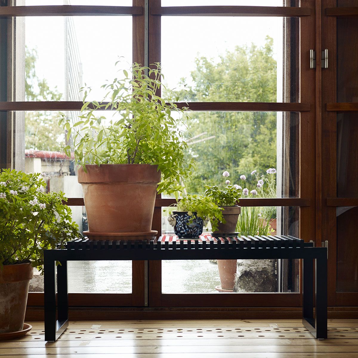 Cutter Bänk 120 cm Svart Ek