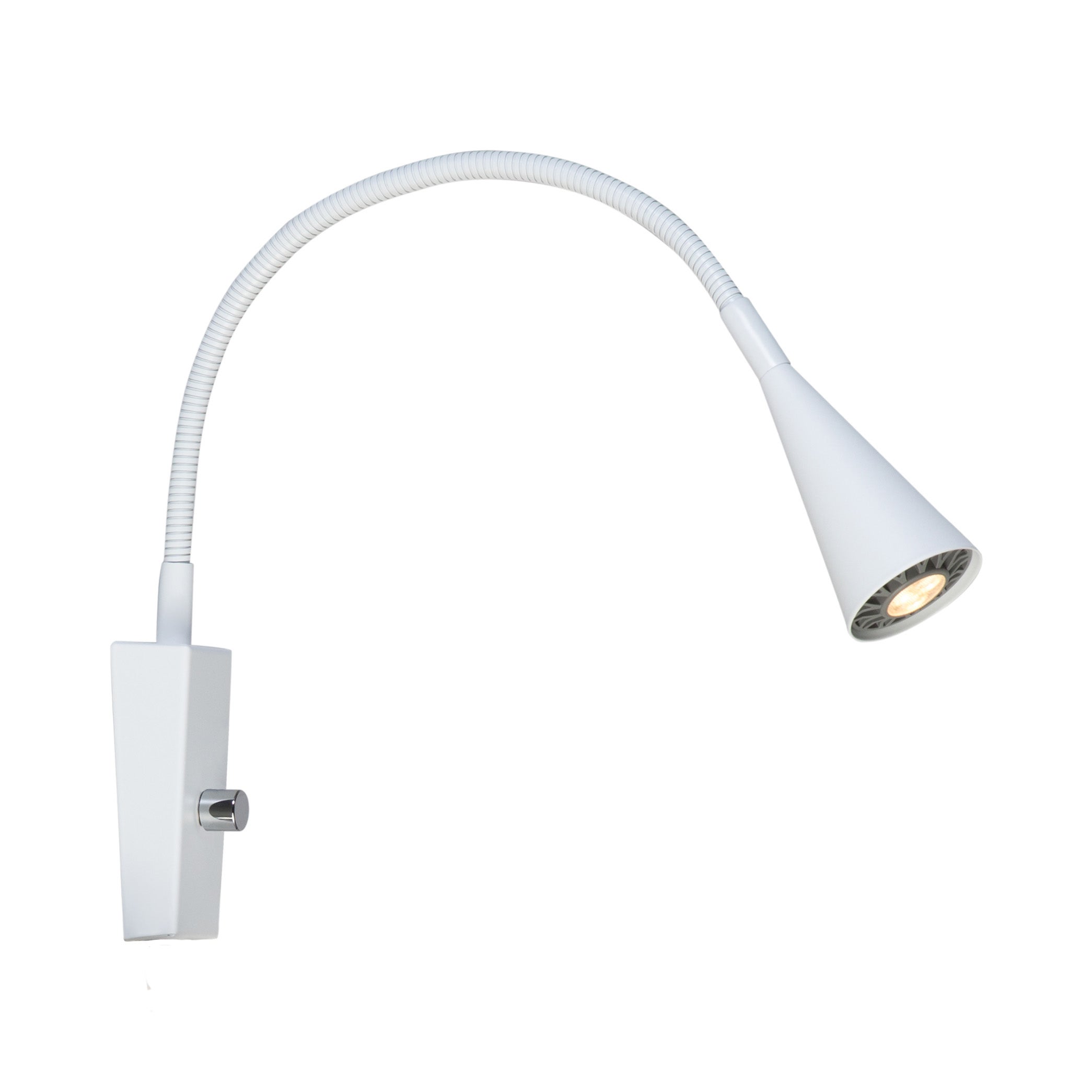 Ledro Vägglampa Mattvit Mr16 inkl ljuskälla