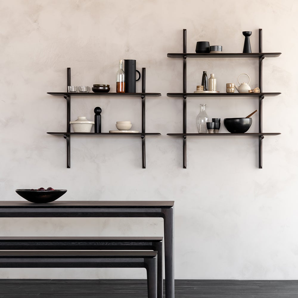 Bok Bänk 35x166 cm Brunlackad ek