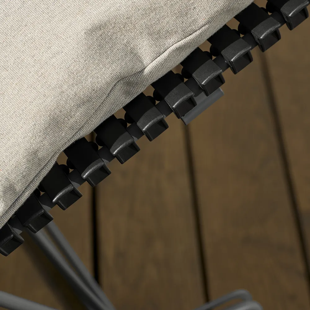 Click Adjustable chaise longue Olive green. Frame: Grey