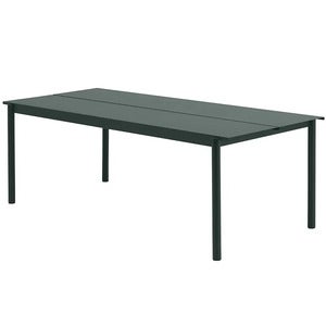 Linear Steel Matbord 220x90 cm Dark Green 
