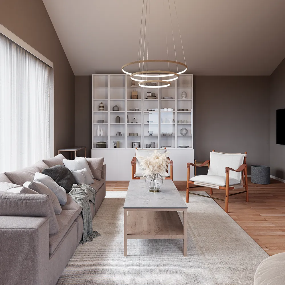 Trione taklampa Ø80cm Natur