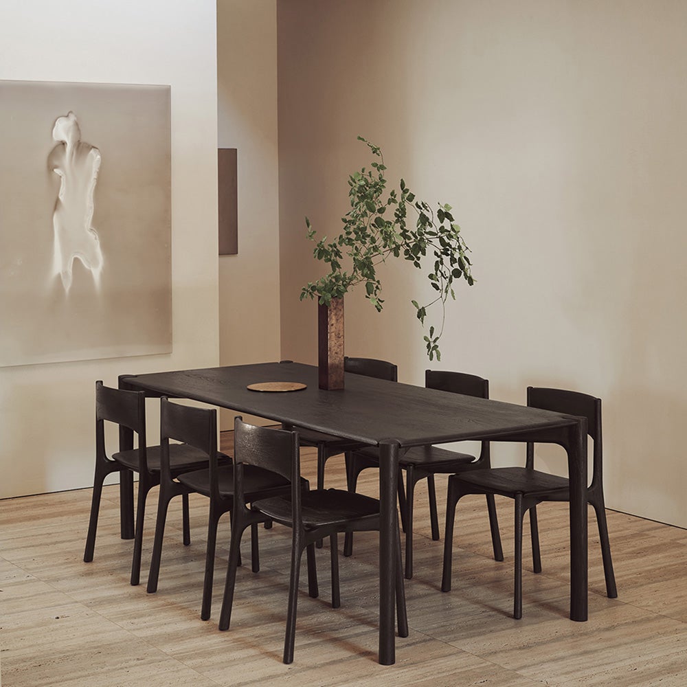 PI Matstol Lackad Ek Brun