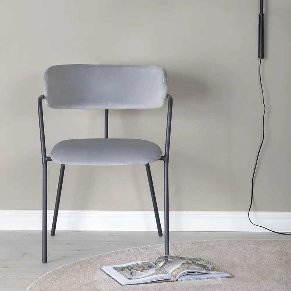 Arrow Matstol Grå 2-pack