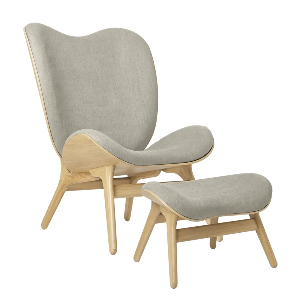 A Conversation Piece Ottoman Fotpall Oak/White Sands