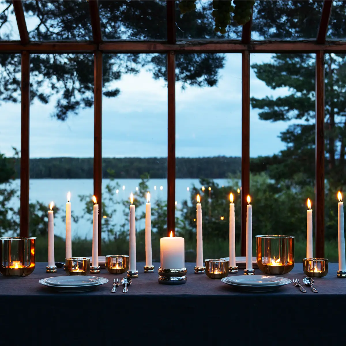 Marriage ljusstake mässing/silver