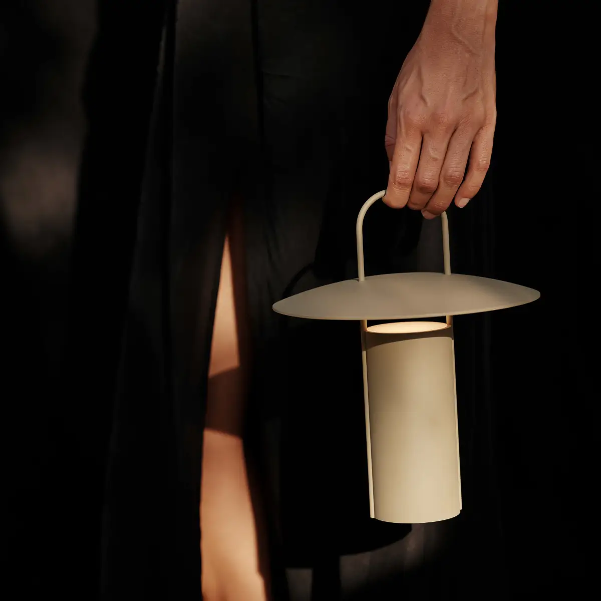 Ray Portabel lampa Aluminium Dusty Green