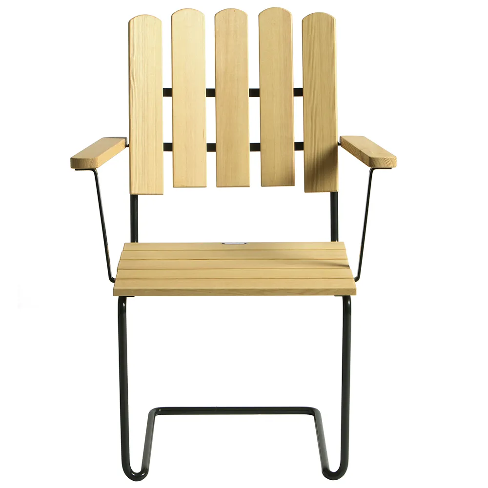 A2 Fåtölj Oljad furu / Grönt stativ