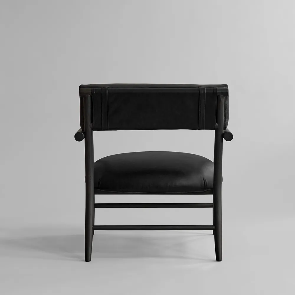 Nama Loungefåtölj- Aniline leather black