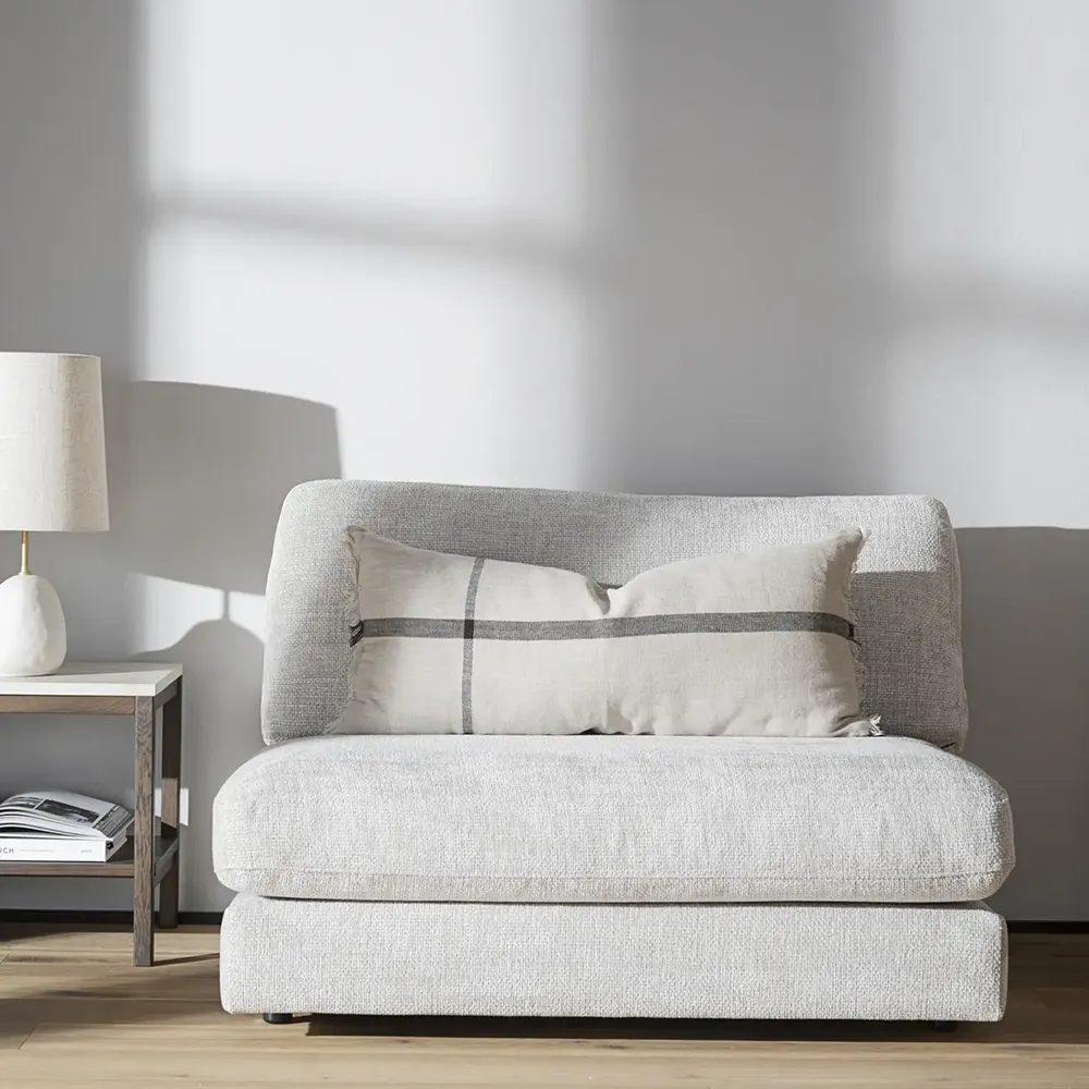 Duncan 1,5-sits tyg Robin ljusgrå