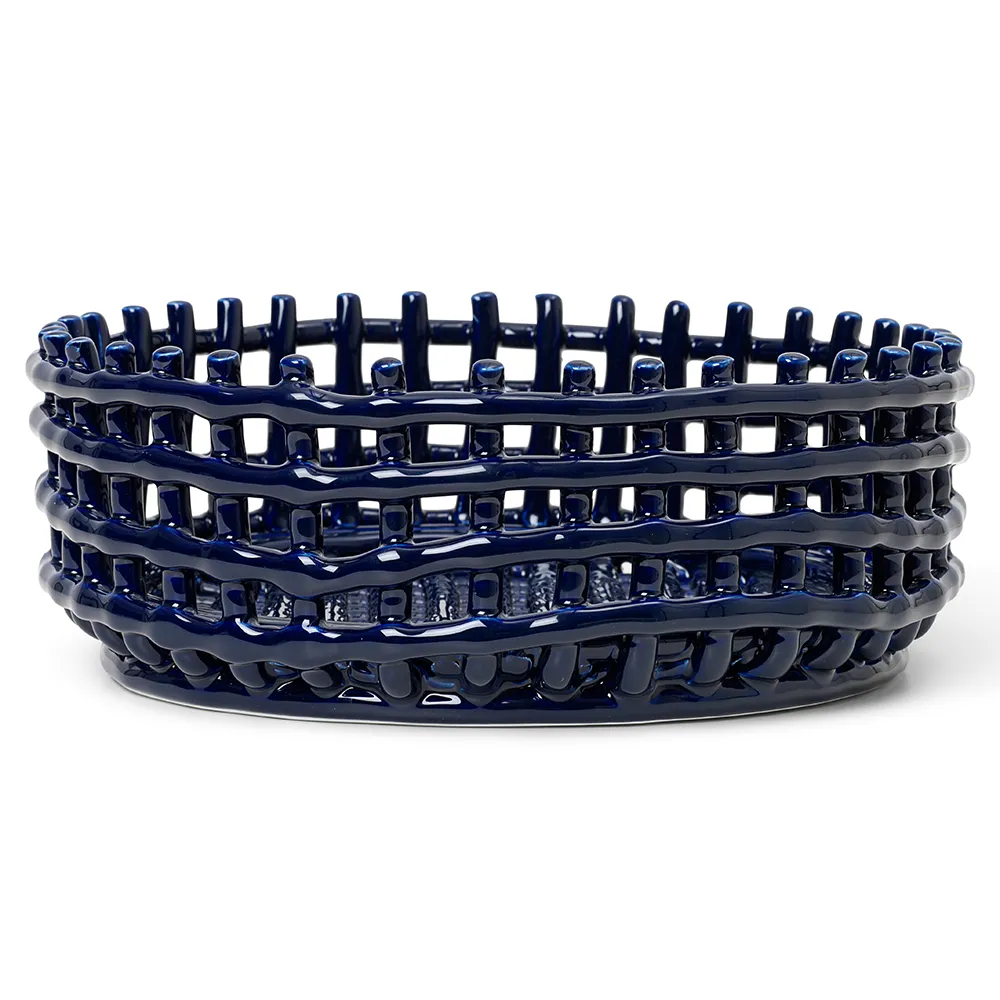 Ceramic Flätad skål Blue