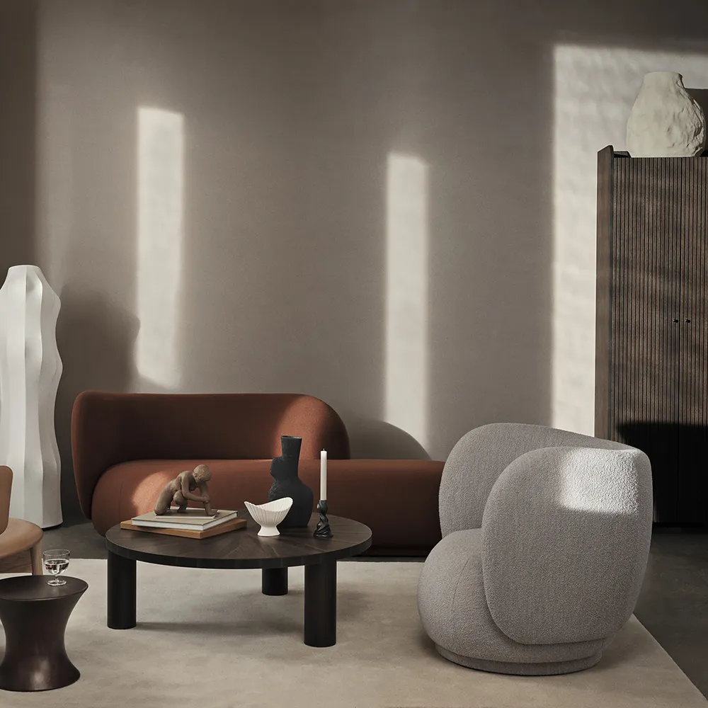 Rico Lounge Fåtölj Soft Bouclé - Off-white/Sand