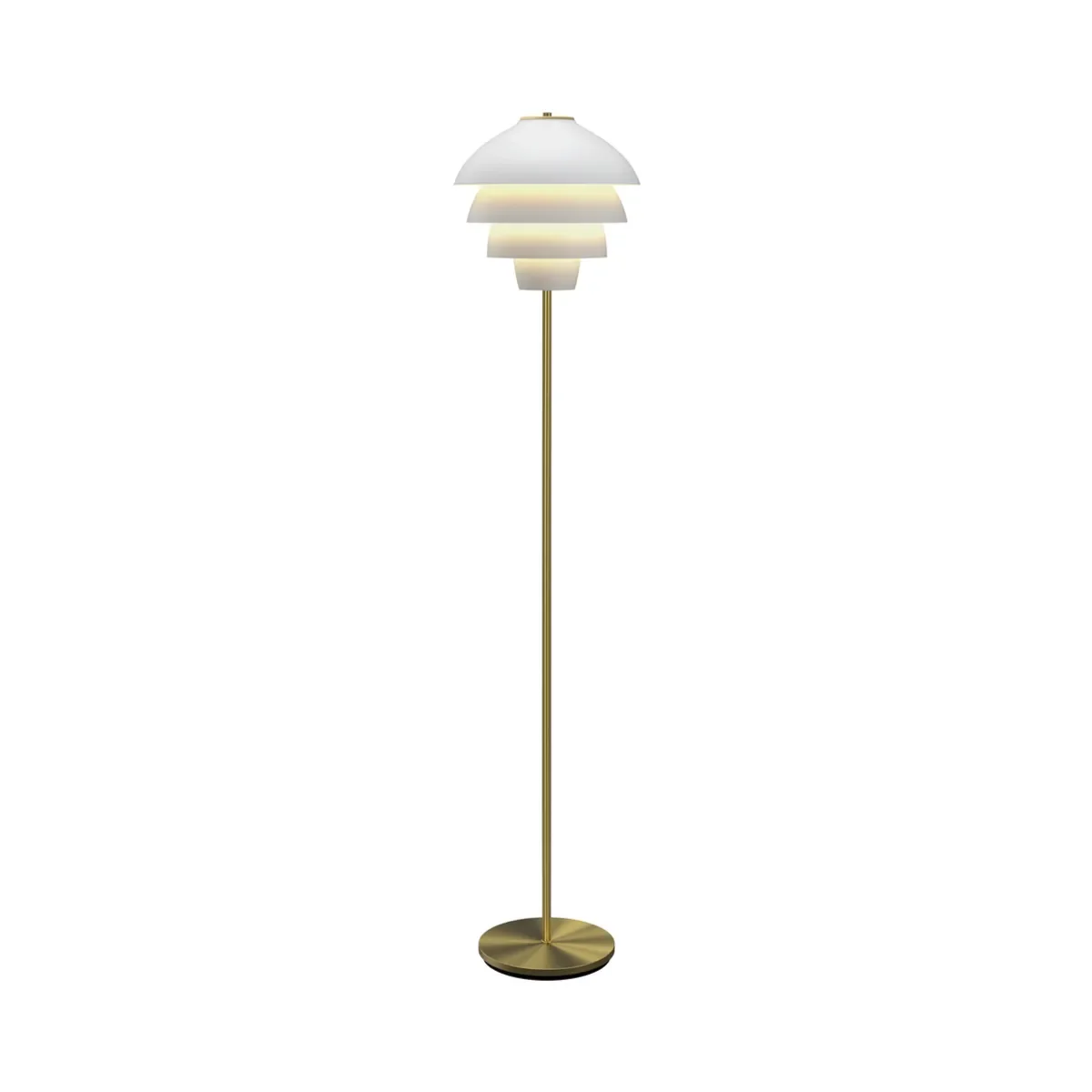 Valencia golvlampa Ø32xH151 cm metall mattvit/mässing