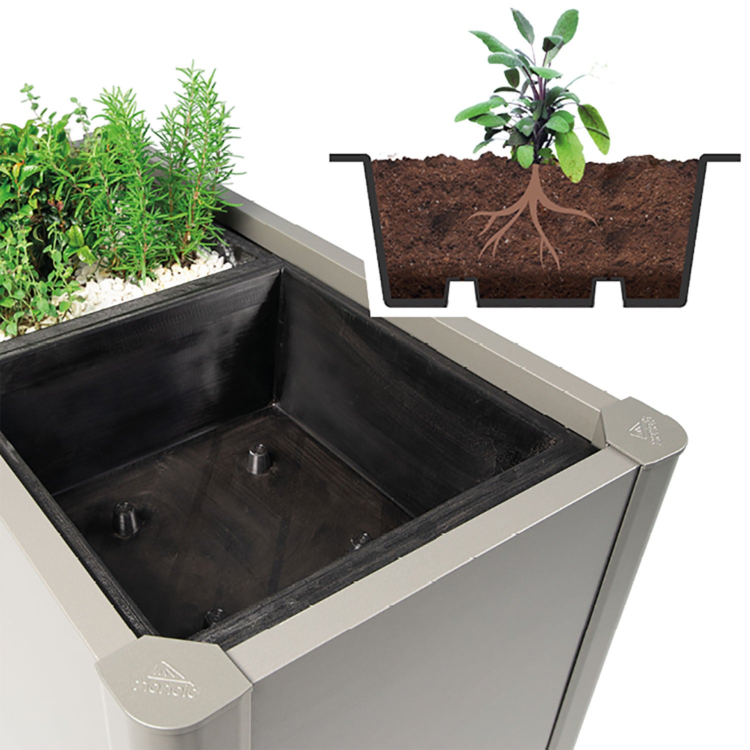 Belvedere odlingsinsats planteringsbädd 2