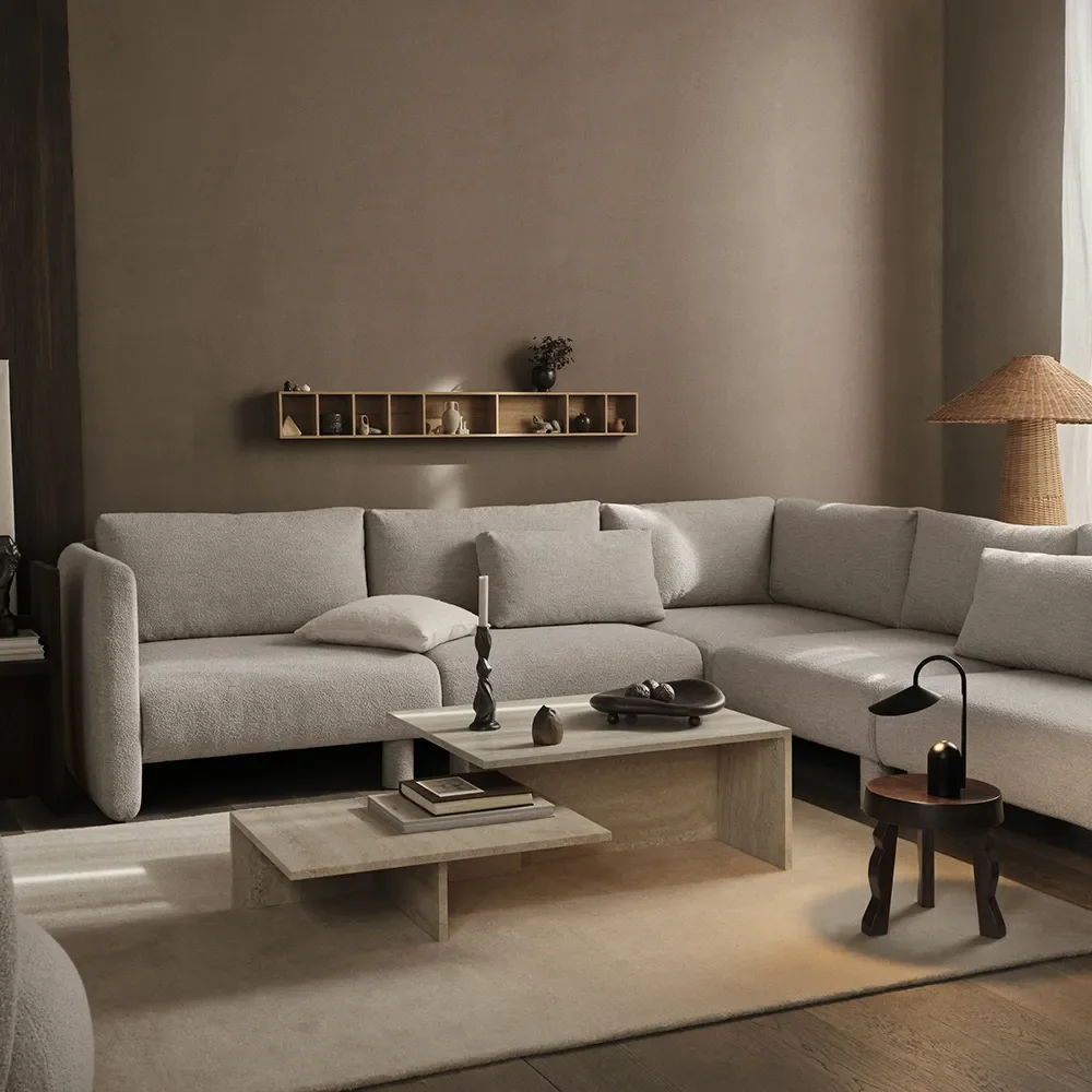 Distinct Grande Duo bord - Travertine