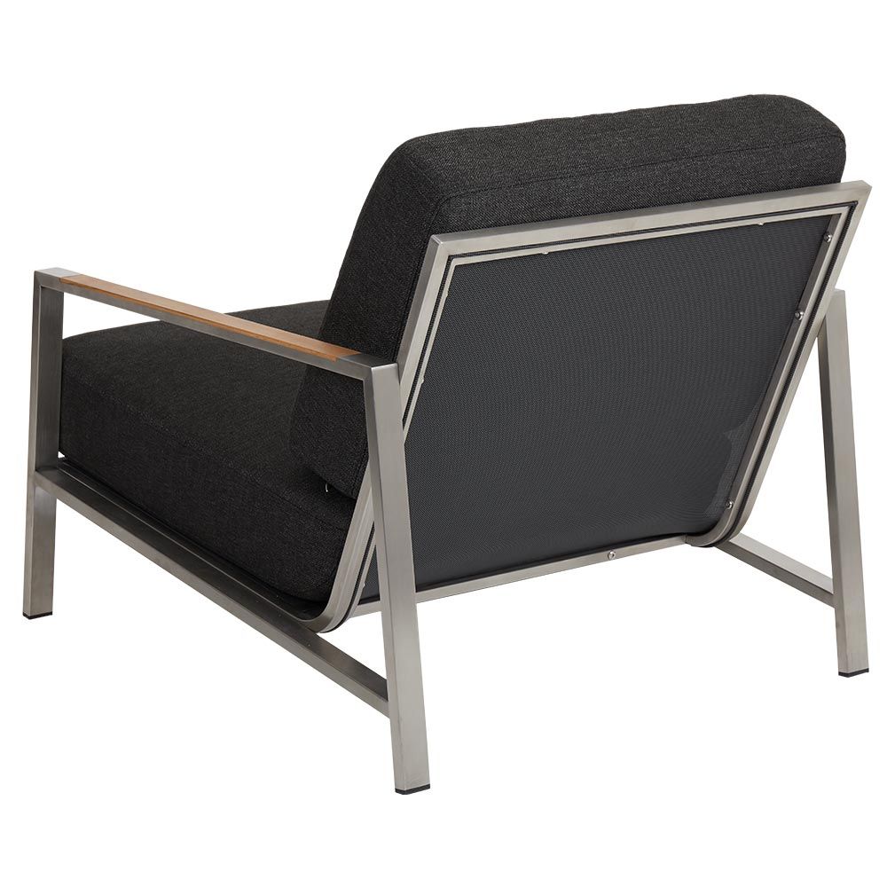 Naos fåtölj rostfritt stål/nearly black 