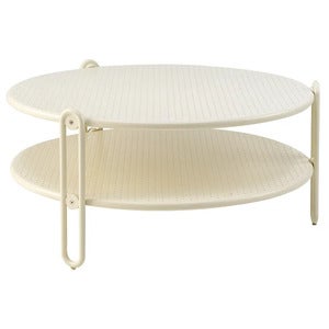 Blixt soffbord 85 cm Pearl White
