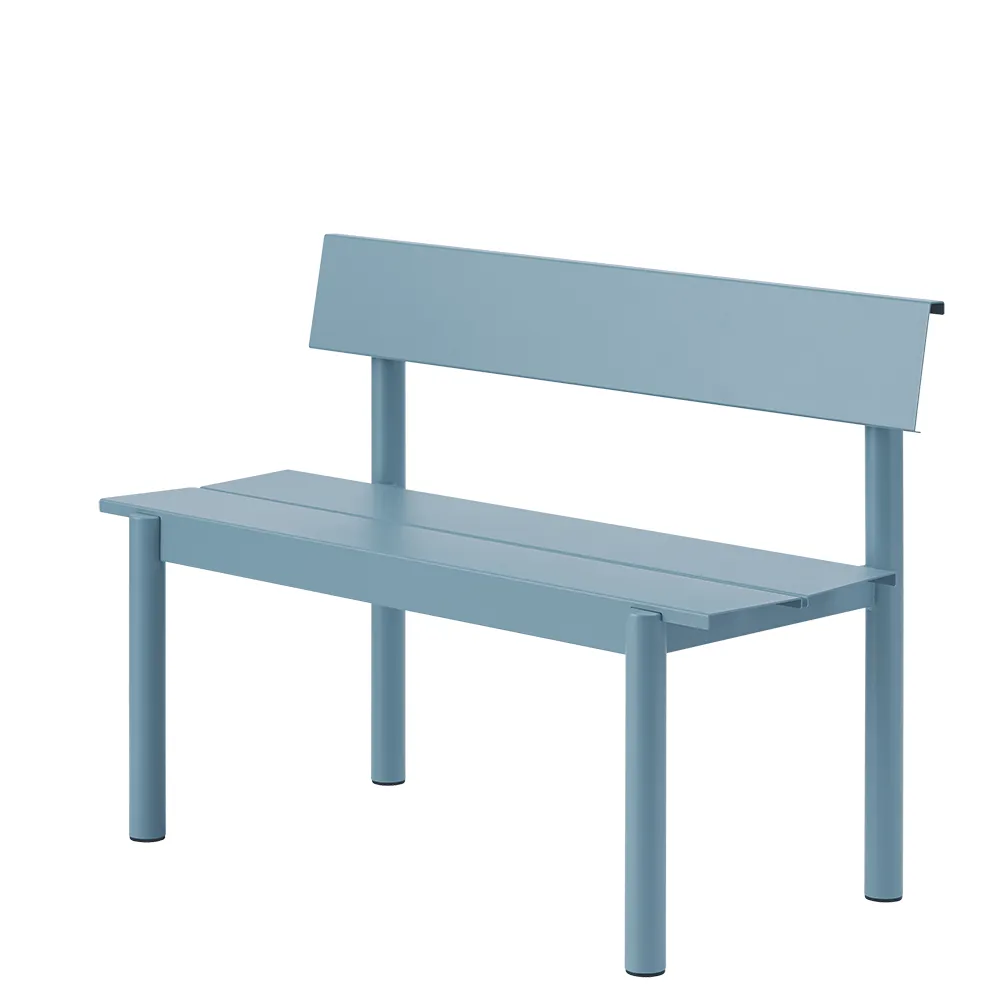 Rät stålbänk 110cm Linear Steel Pale Blue