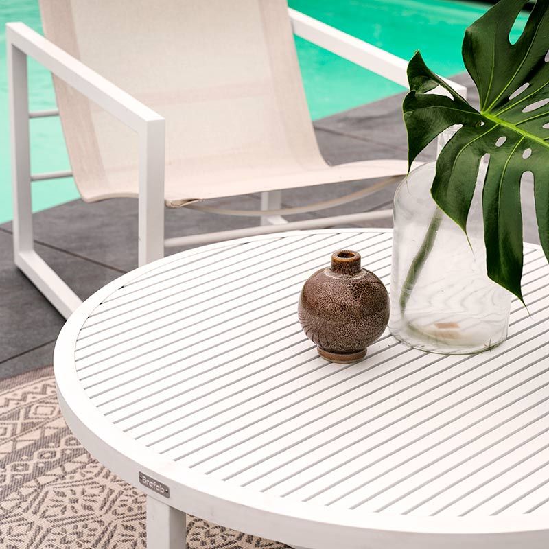 Vevi loungebord 100  cm vitt 