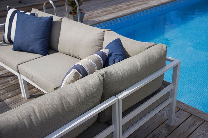 Leone mittdel vit / grå 