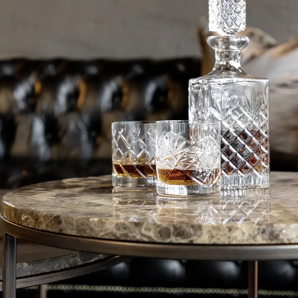 Cedes Soffbord Brun Marmor Ø100 Cm